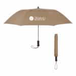 44" Arc Telescopic Folding Wood Handle Umbrella - 1