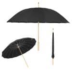 46" Arc Umbrella With 100% Rpet Canopy & Bamboo Handle - 3