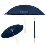 46" Arc Umbrella With 100% Rpet Canopy & Bamboo Handle - 4