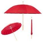 46" Arc Umbrella With 100% Rpet Canopy & Bamboo Handle - 8
