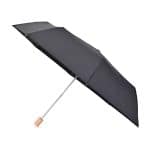 Elements 43" Recycled Manual Folding Umbrella - Black - 1