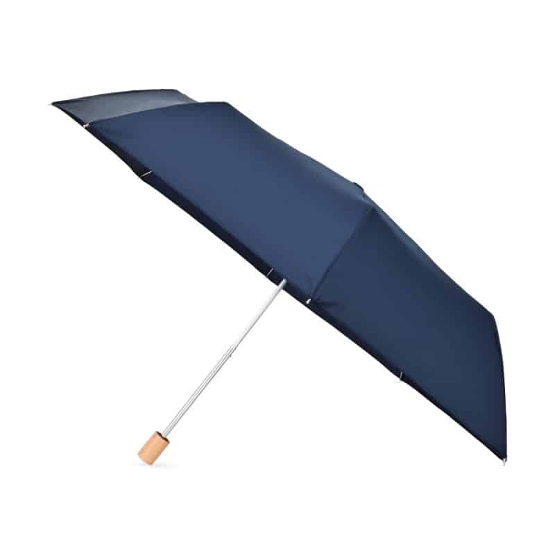 Elements 43" Recycled Manual Folding Umbrella - Navy - 1