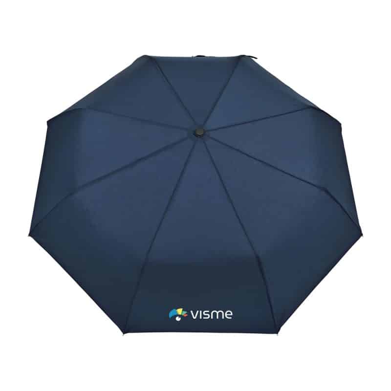 Elements 43" Recycled Manual Folding Umbrella - Navy - 2