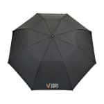Elements 58" Recycled Auto Open Travel Folding Umbrella - Black - 2