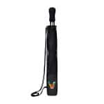 Elements 58" Recycled Auto Open Travel Folding Umbrella - Black - 3