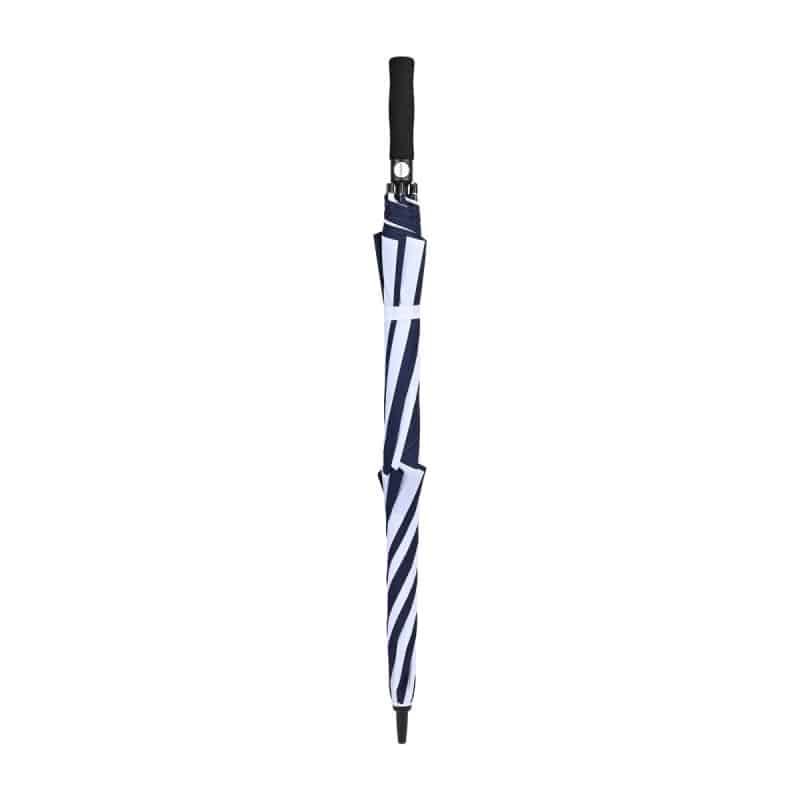 Elements 60" Recycled Auto Open Double Canopy Golf Umbrella - Navy-White - 3