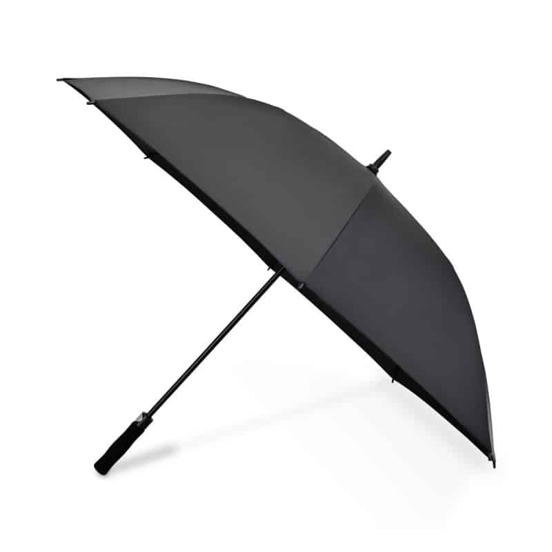 Elements 60" Recycled Auto Open Golf Umbrella - Black - 1