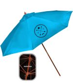 9' Wooden Polyester Market Umbrella - 5