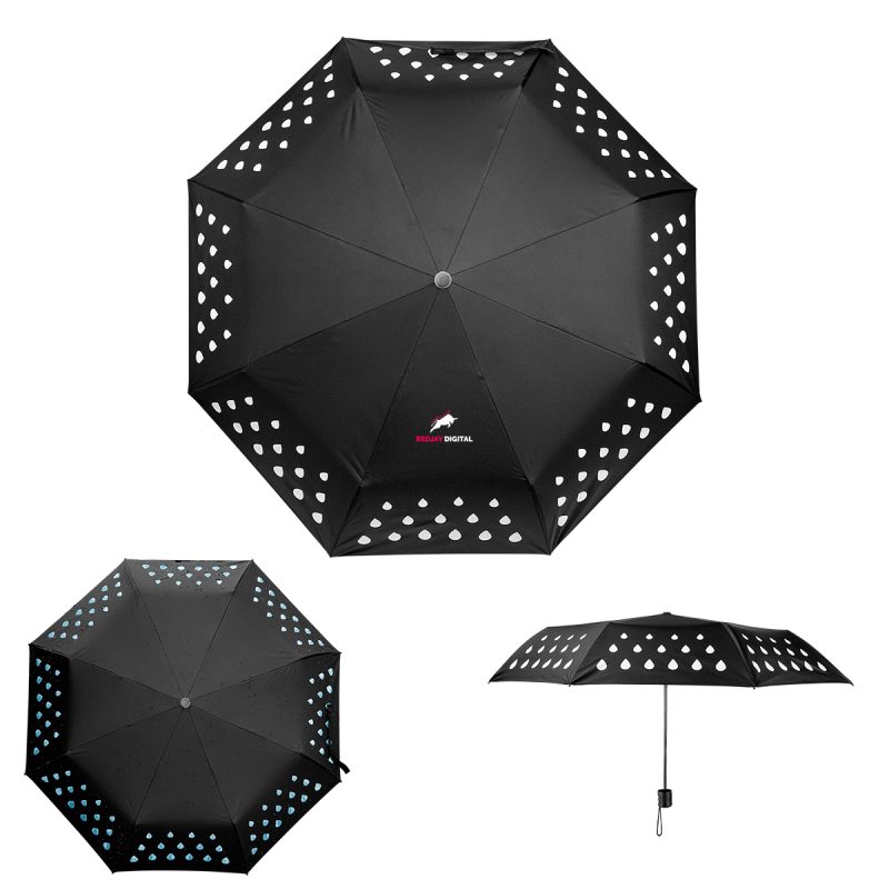 42" Color Changing Umbrella With 100% Rpet Canopy - 2