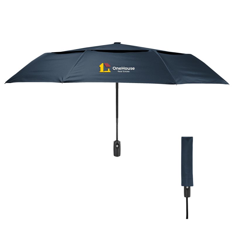 42" Telescopic Folding Umbrella With 100% Rpet Canopy - 5