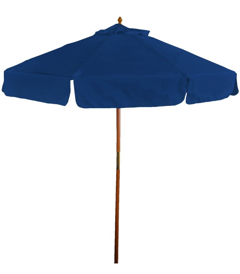 7' Wooden Market Umbrella with Valence - 1