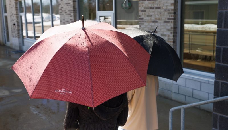 Samsonite Stick Auto Open Umbrella - Red - White - 5
