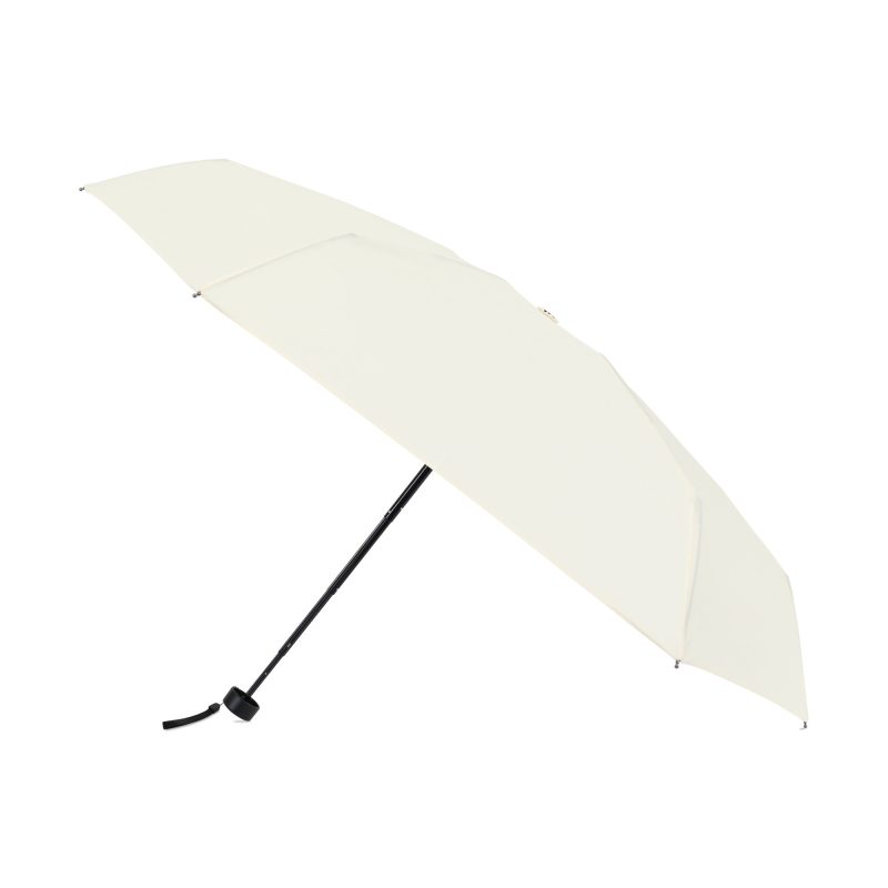 Elements 39" Recycled rPET Manual Mini Folding Umbrella - Cream - 1