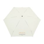 Elements 39" Recycled rPET Manual Mini Folding Umbrella - Cream - 2