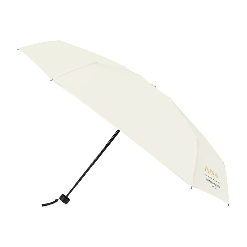 Elements 39" Recycled rPET Manual Mini Folding Umbrella - Cream