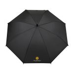 Elements 50" Recycled rPET Auto Open Hospitality Umbrella - Black - 2