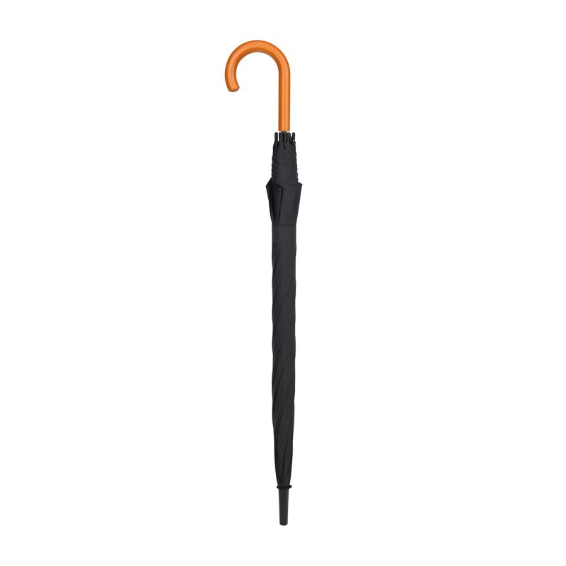 Elements 50" Recycled rPET Auto Open Hospitality Umbrella - Black - 3