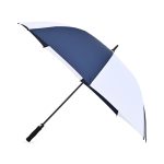 Elements 60" Recycled rPET Auto Open Golf Umbrella - Navy-White - 1