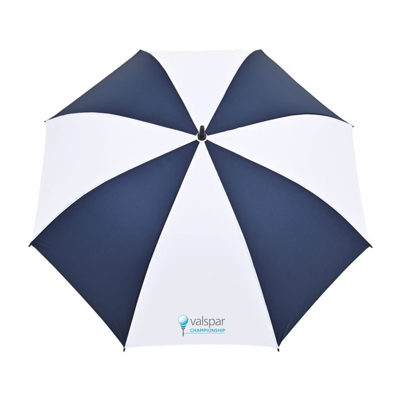 Elements 60" Recycled rPET Auto Open Golf Umbrella - Navy-White - 2