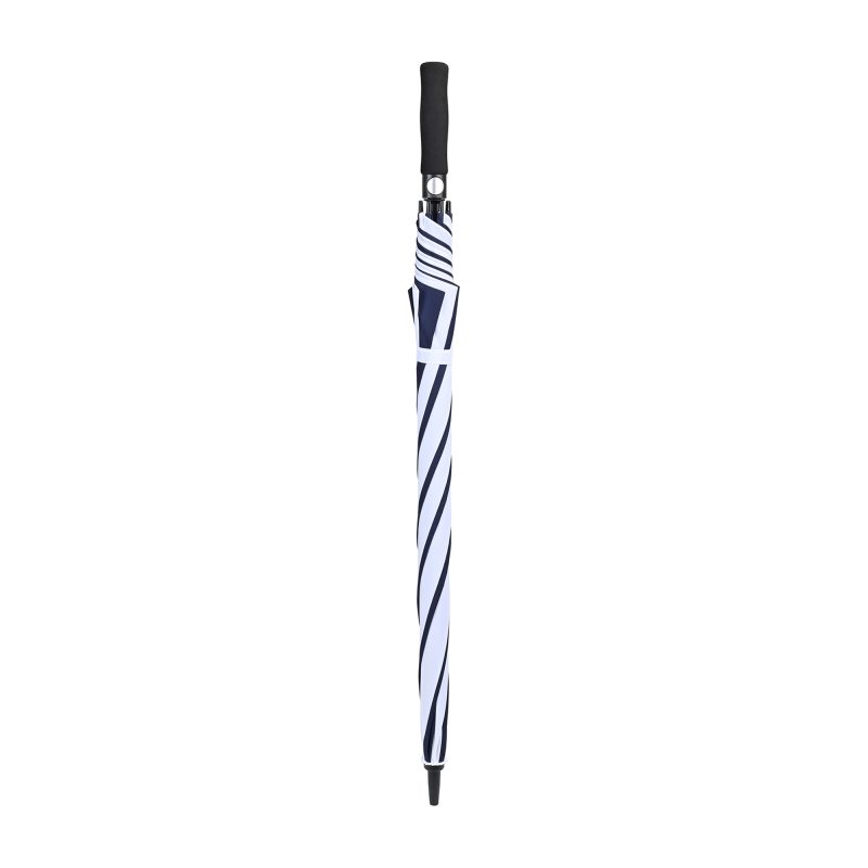 Elements 60" Recycled rPET Auto Open Golf Umbrella - Navy-White - 3