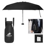 38" Arc Mini Telescopic Crossbody Umbrella With 100% Rpet Canopy - 2