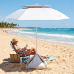 69" Arc Large Vented Beach Umbrella With 100% Rpet Canopy - 2