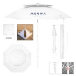 69" Arc Large Vented Beach Umbrella With 100% Rpet Canopy - 5