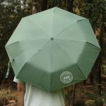 40'' Arc Gem Wooden Handle Automatic Umbrella