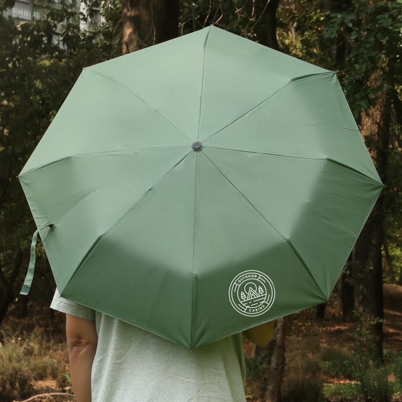 40'' Arc Gem Wooden Handle Automatic Umbrella