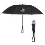46" Arc Telescopic Inversion Umbrella With Carabiner Handle And 100% Rpet Canopy - 3