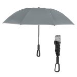 46" Arc Telescopic Inversion Umbrella With Carabiner Handle And 100% Rpet Canopy - 4