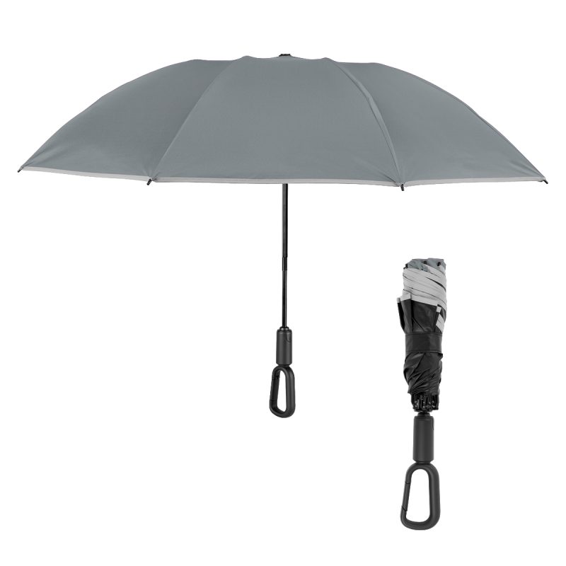 46" Arc Telescopic Inversion Umbrella With Carabiner Handle And 100% Rpet Canopy - 4