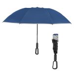 46" Arc Telescopic Inversion Umbrella With Carabiner Handle And 100% Rpet Canopy - 7