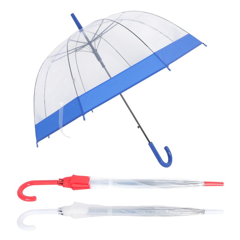 Dome 46" Arc Auto-Open Clear-View Umbrella - 1