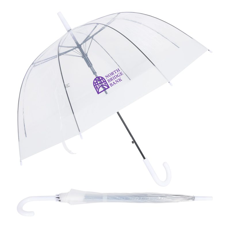 Dome 46" Arc Auto-Open Clear-View Umbrella - 6