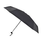 Elements 39" Recycled rPET Manual Mini Folding Umbrella - Black - 1