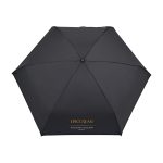 Elements 39" Recycled rPET Manual Mini Folding Umbrella - Black - 2