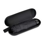 Elements 39" Recycled rPET Manual Mini Folding Umbrella - Black - 5