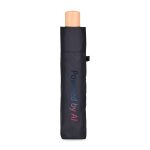 Elements 43" Recycled rPET Manual Folding Umbrella - Black - 3