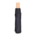 Elements 43" Recycled rPET Manual Folding Umbrella - Black - 4