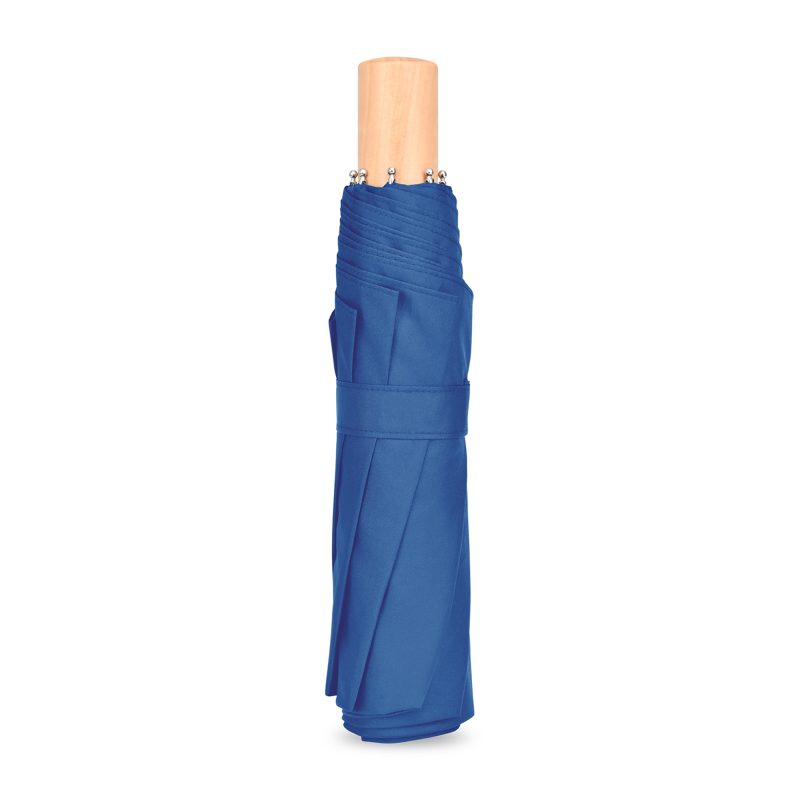 Elements 43" Recycled rPET Manual Folding Umbrella - Royal Blue - 4