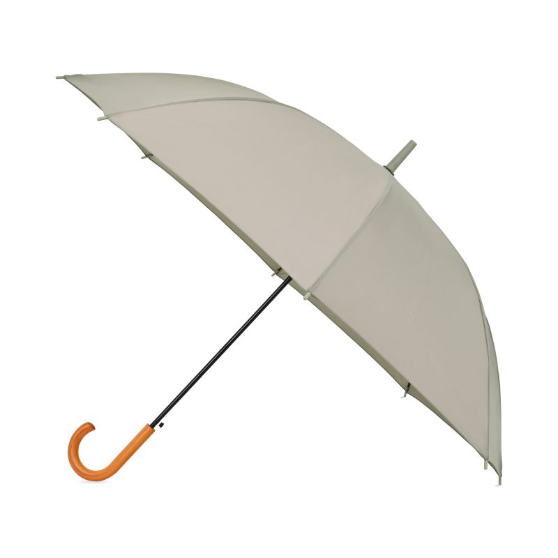 Elements 50" Recycled rPET Auto Open Hospitality Umbrella - Tan - 1
