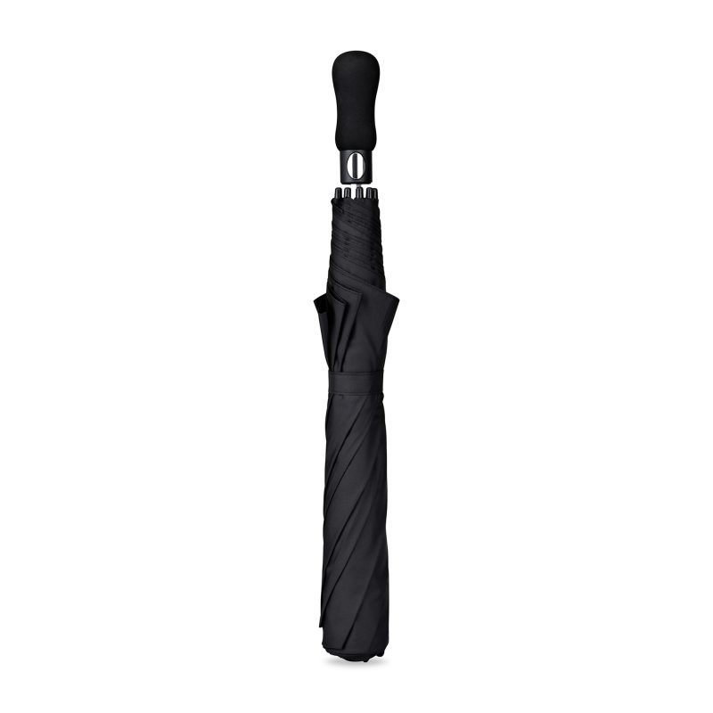 Elements 58" Recycled rPET Auto Open Travel Folding Umbrella - Black - 4