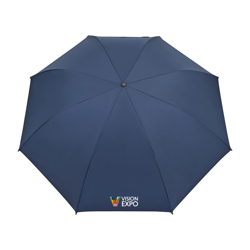 Elements 58" Recycled rPET Auto Open Travel Folding Umbrella - Navy - 2