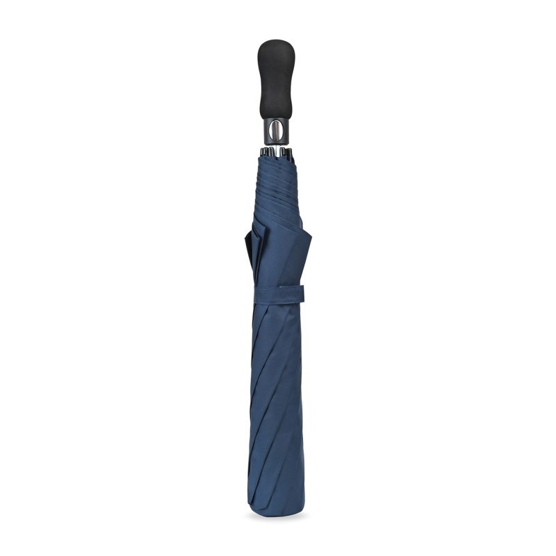 Elements 58" Recycled rPET Auto Open Travel Folding Umbrella - Navy - 4